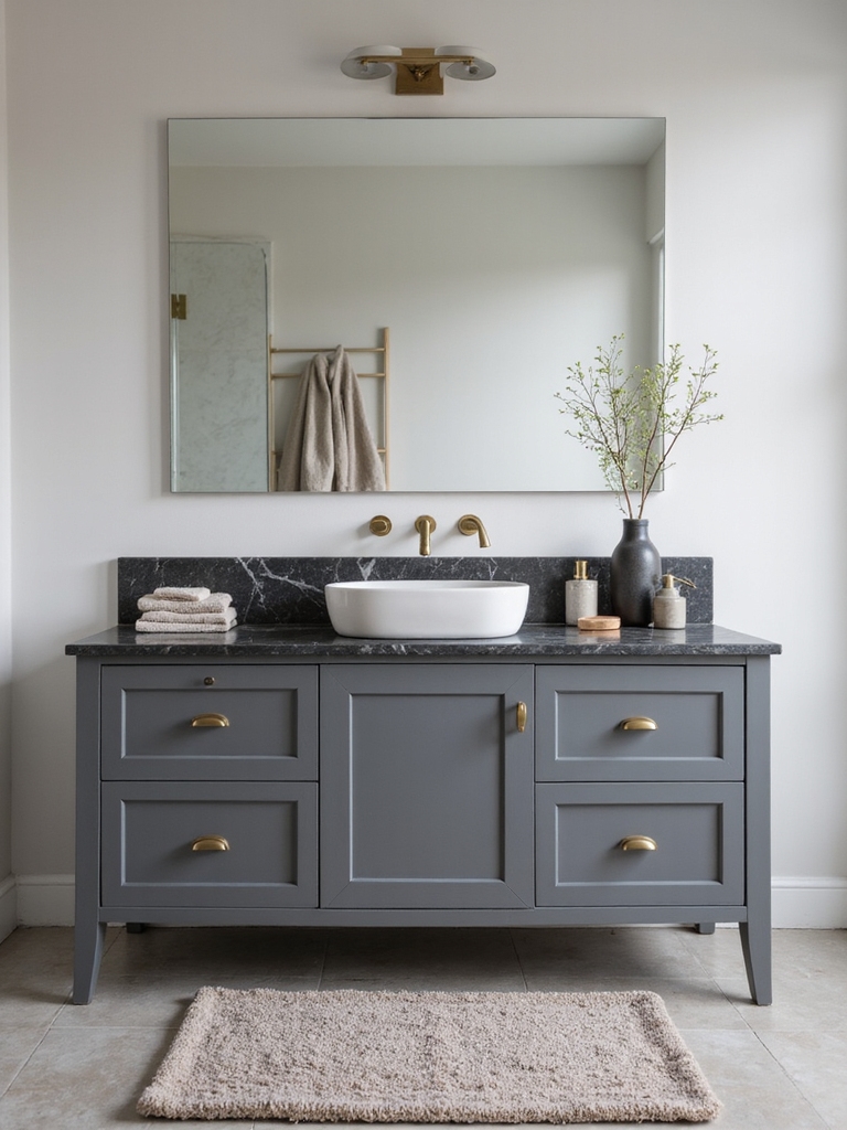 timeless gray vanity elegance