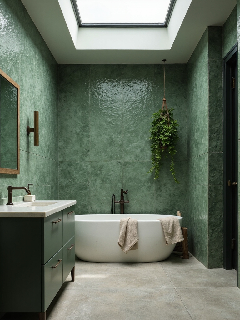 timeless green bathroom designs