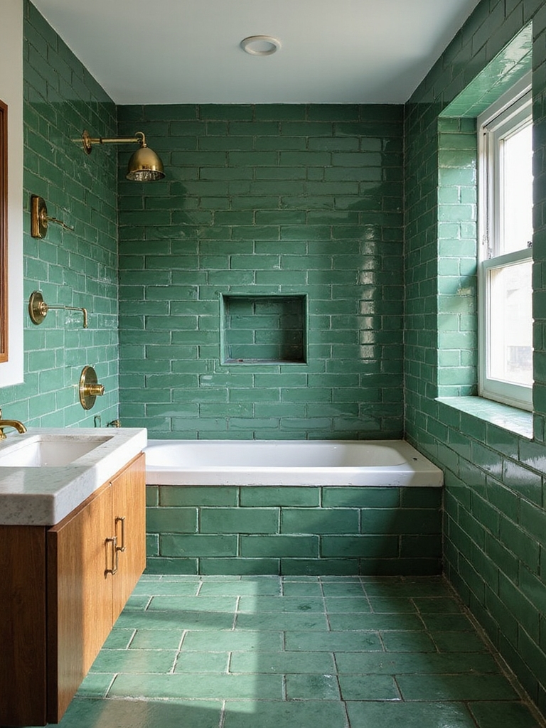 timeless green tile elegance