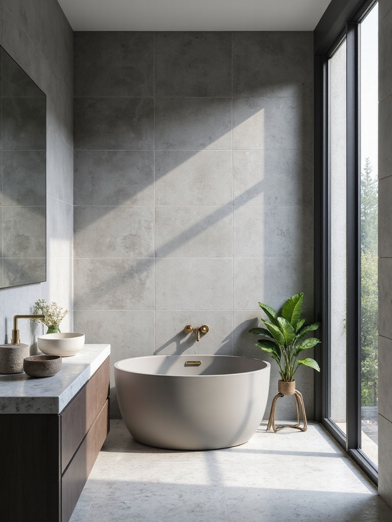 timeless grey tile serenity