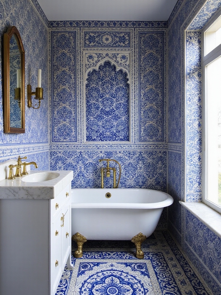 timeless moroccan blue tiles