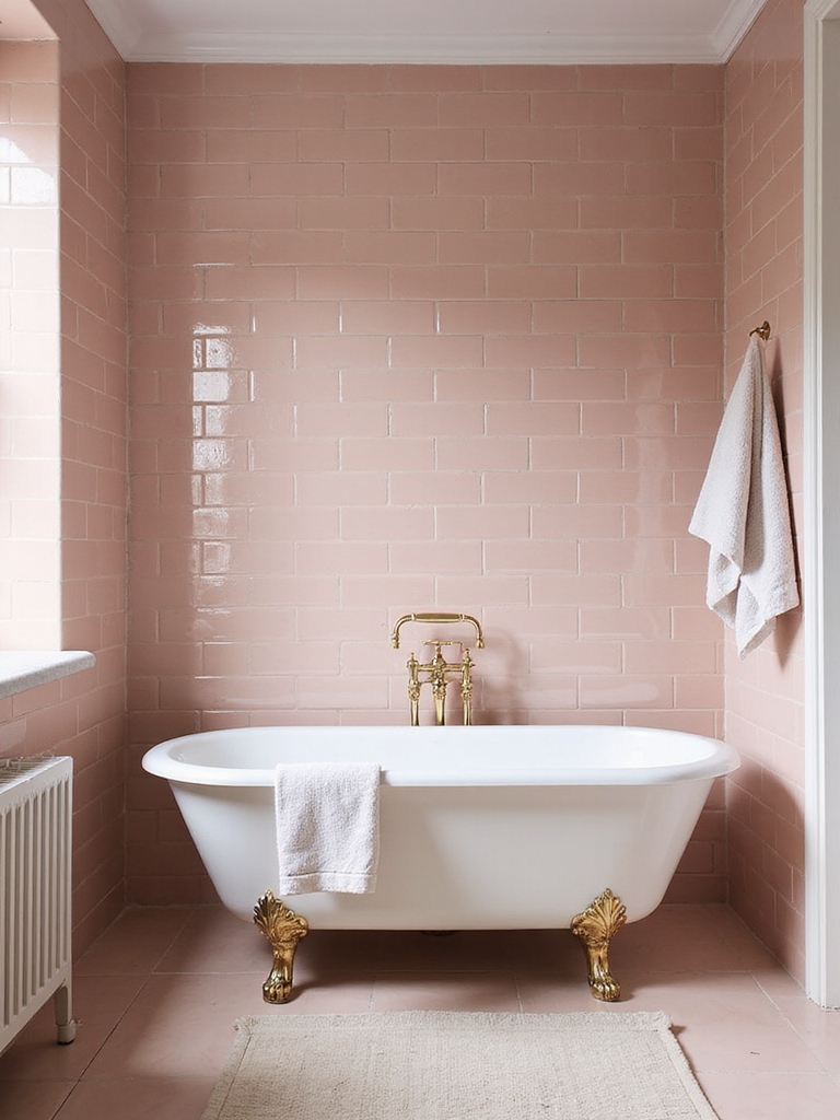 timeless pink bathroom elegance