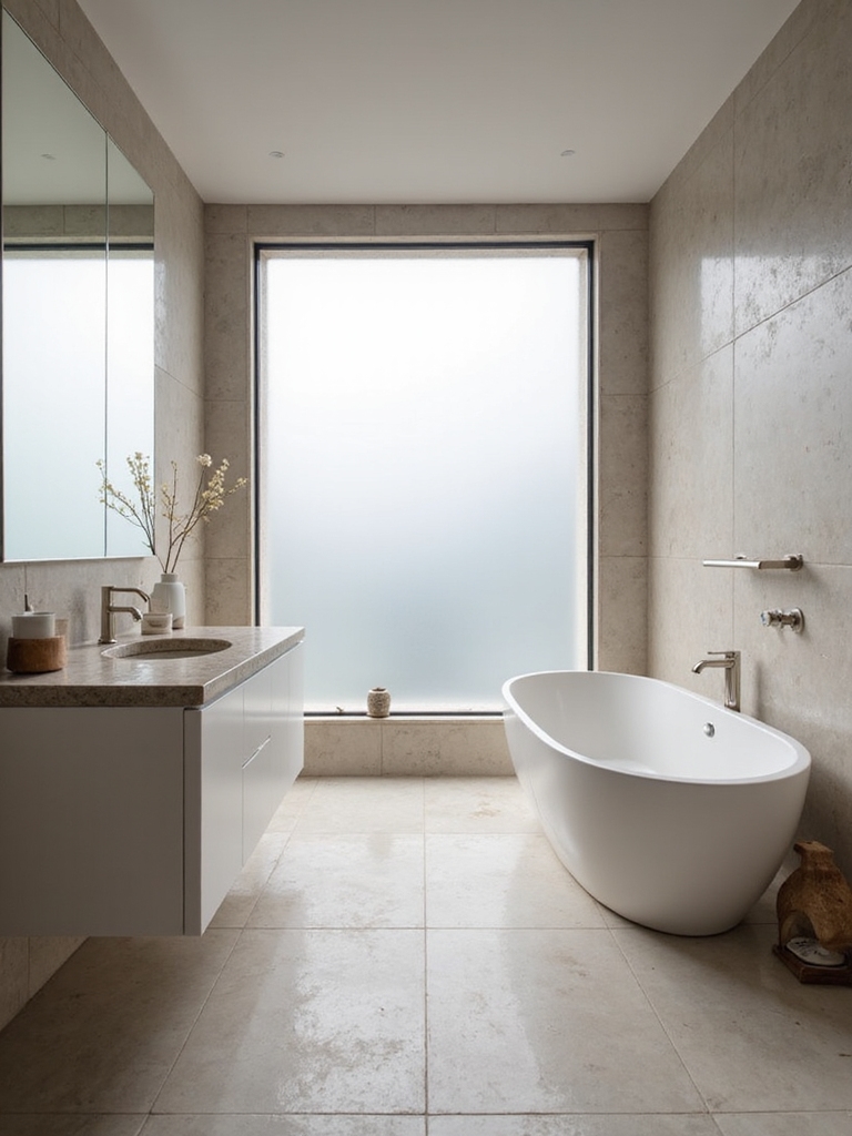 timeless serene bathroom design