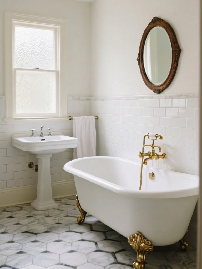 timeless vintage bathroom elegance