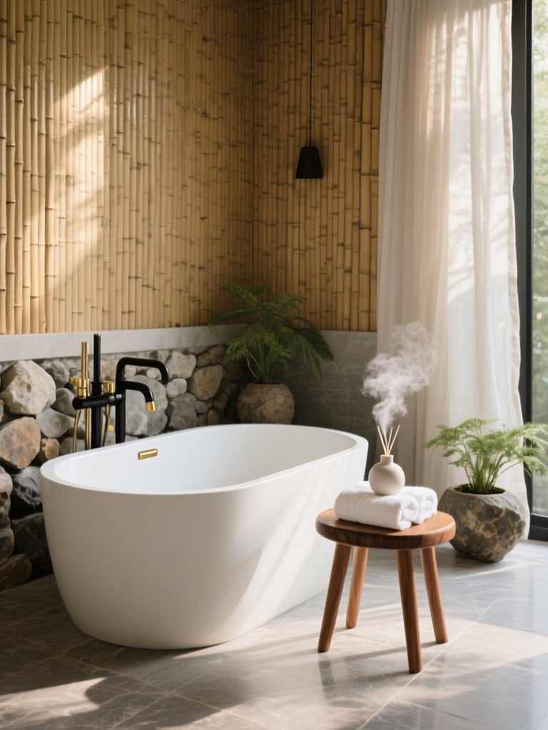 tranquil spa inspired bathroom design