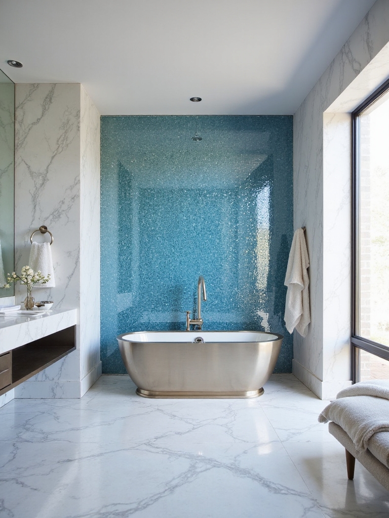 transformative blue mosaic accent