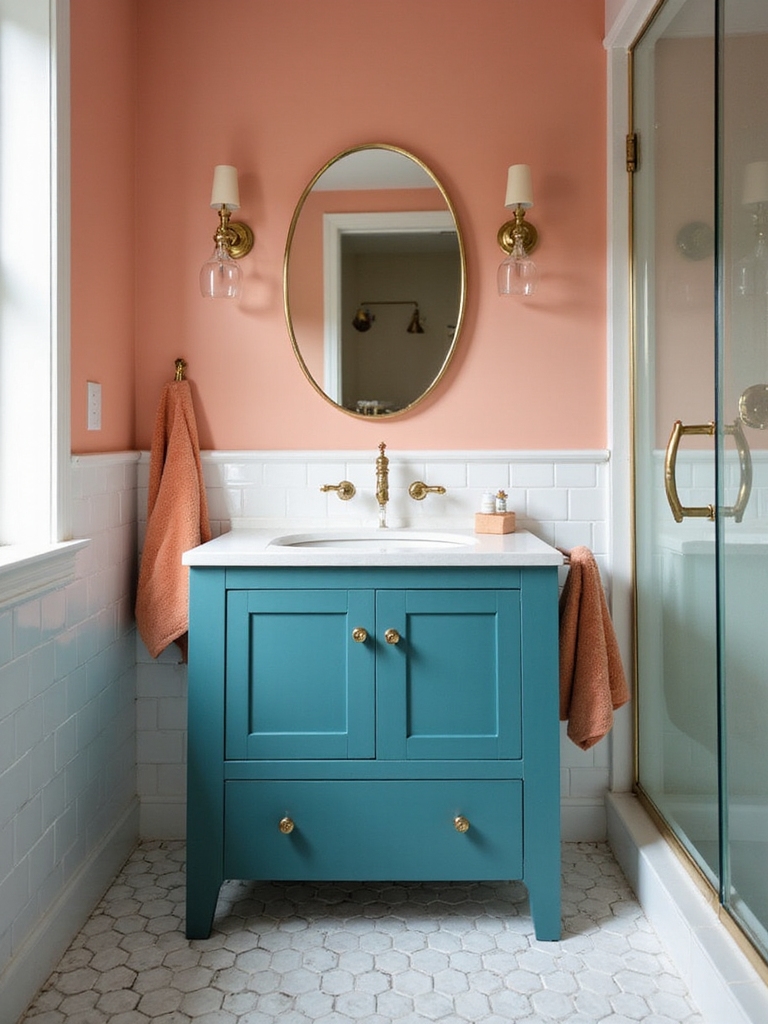 transformative color in bathrooms