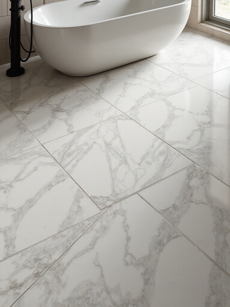 trending bathroom flooring designs