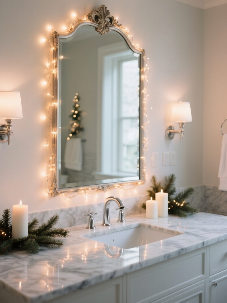 twinkling mirror lighting ideas