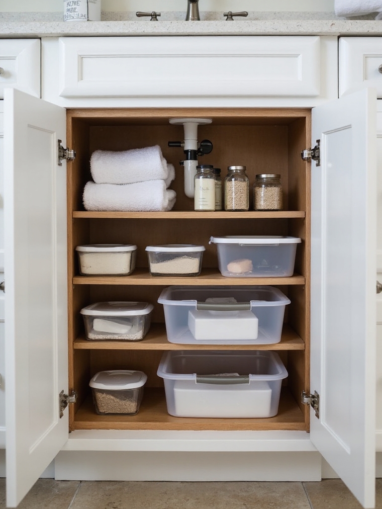 under sink storage solutions organized