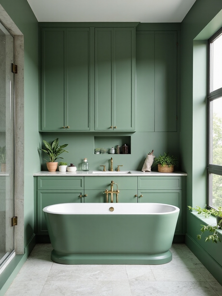 vibrant green bathroom designs