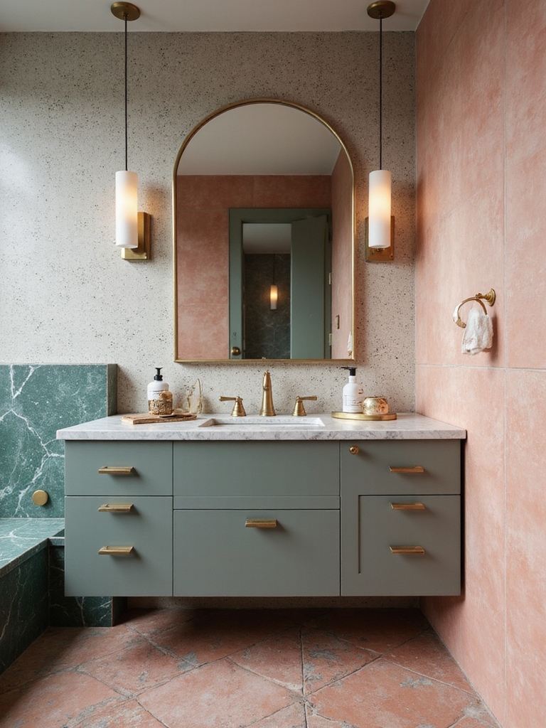 vibrant guest bathroom designs