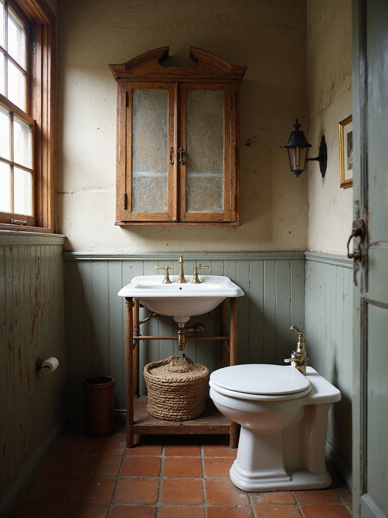 vintage charm for powder rooms