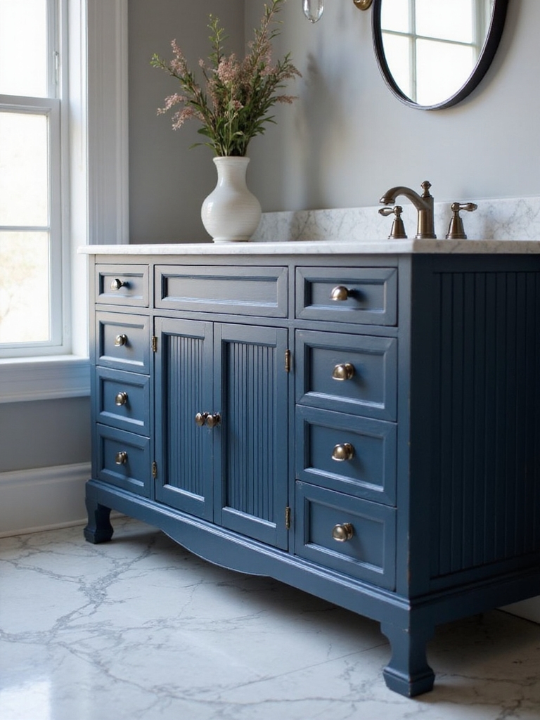 vintage navy blue vanity charm