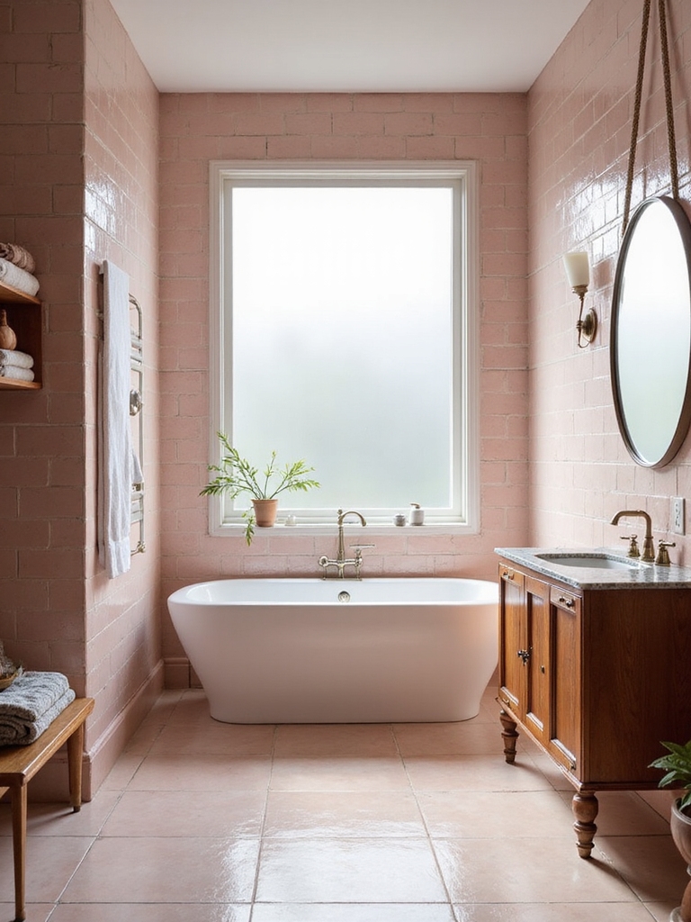 vintage pink tile inspiration