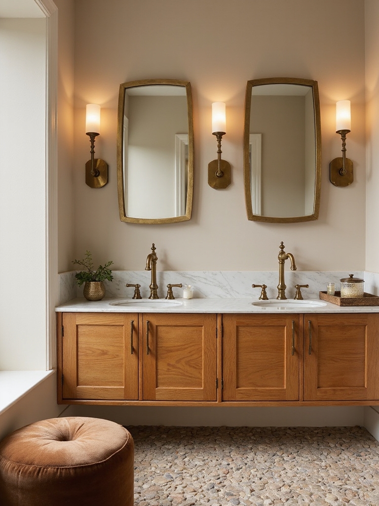 warm brass luxury accents
