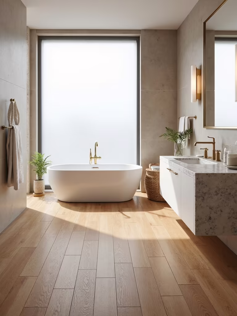 warm durable wood look tiles