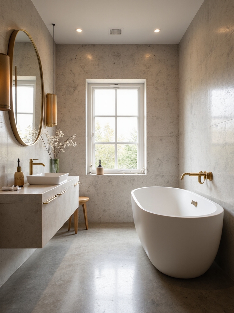 warm inviting guest bath