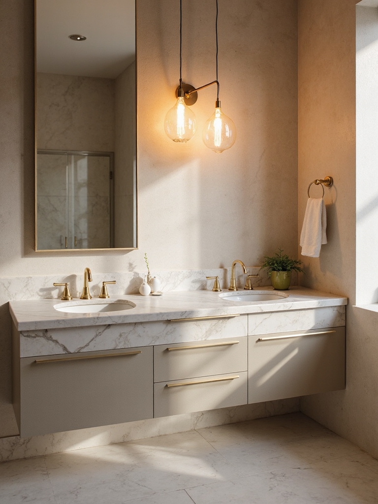 warm layered lighting design