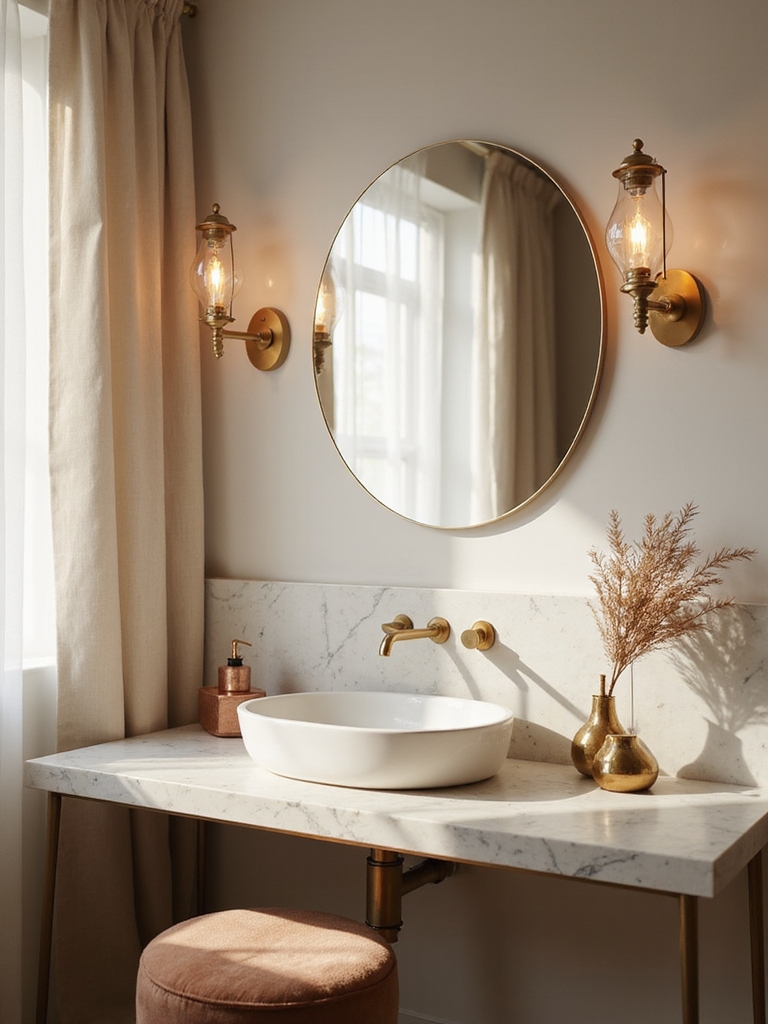 warm metal accents elegance