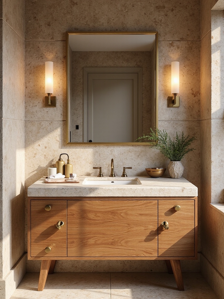 warm textured framed mirrors