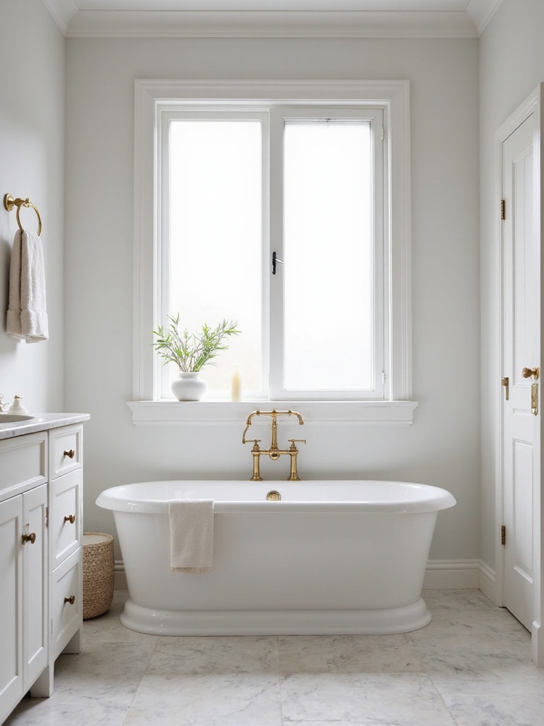 warm white bathroom elegance