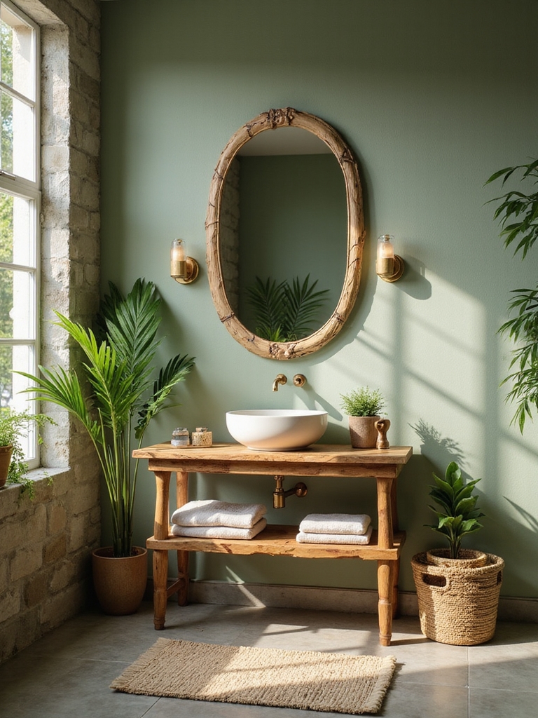 warm wood finishes enhance green