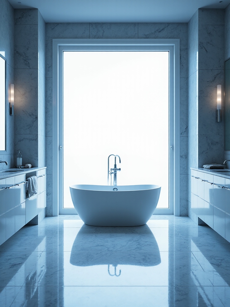 white marble navy contrast