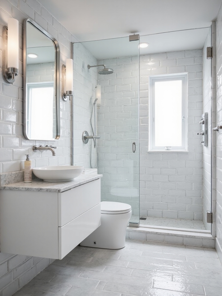 white tile pattern depth