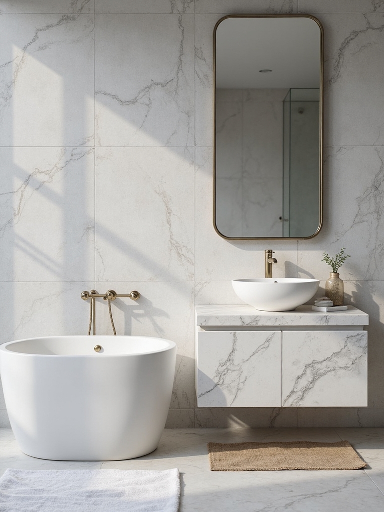 affordable marble inspired bathroom solutions