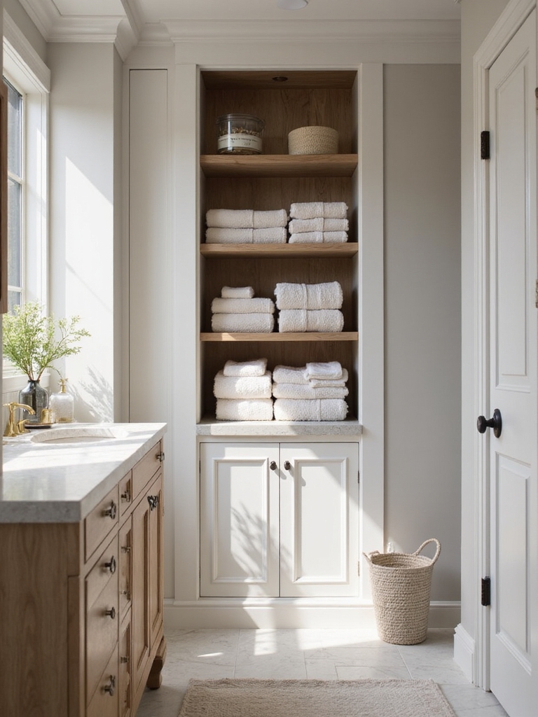 assess towel storage needs
