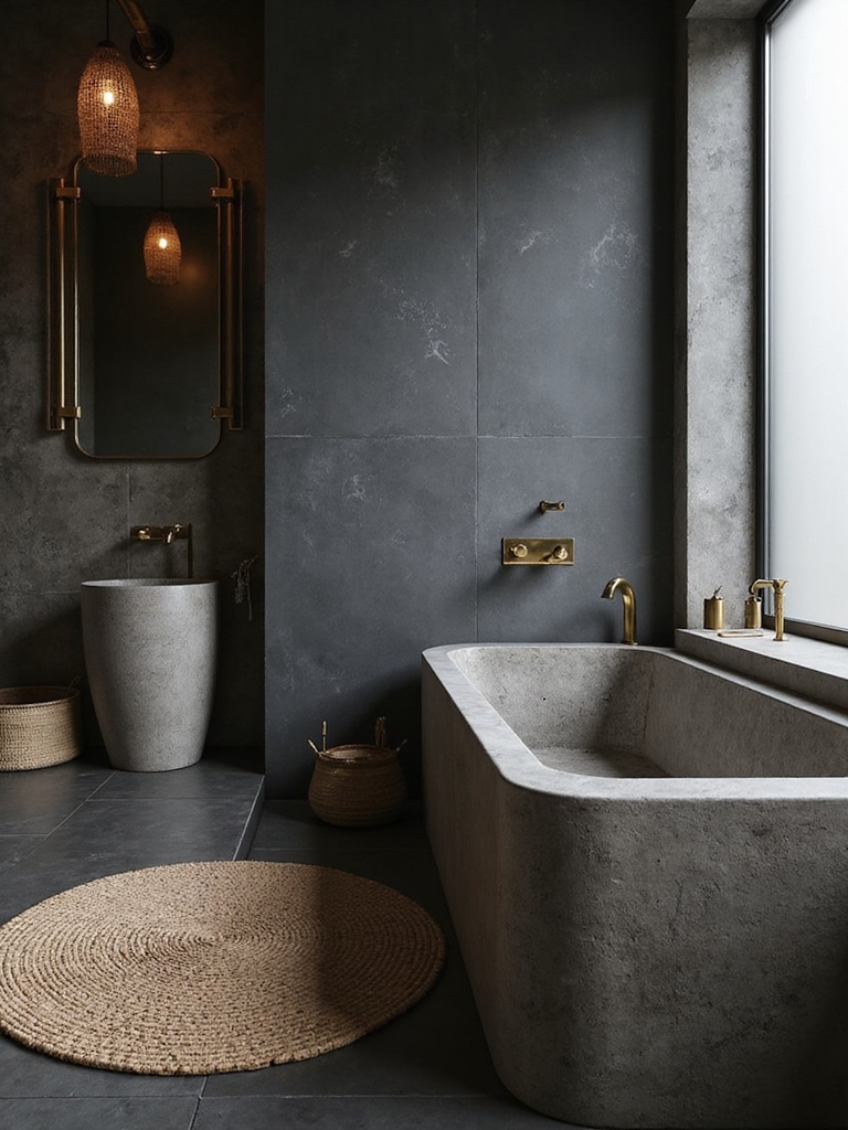 atmospheric moody bathroom decor