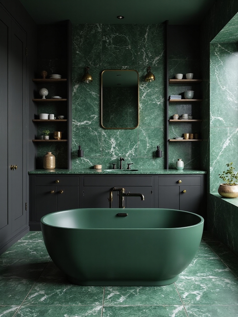 balance black with greens