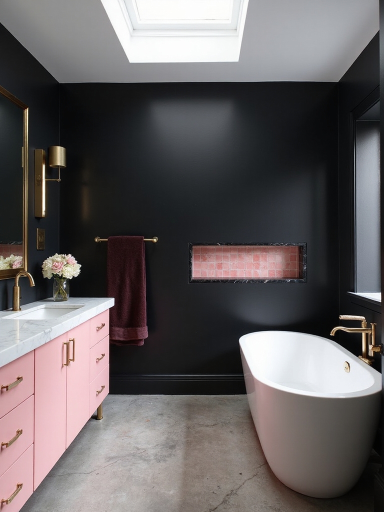 balanced black and pink elegance