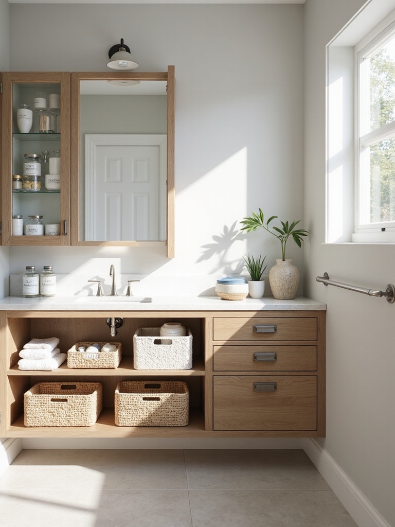 bathroom organization tips shared