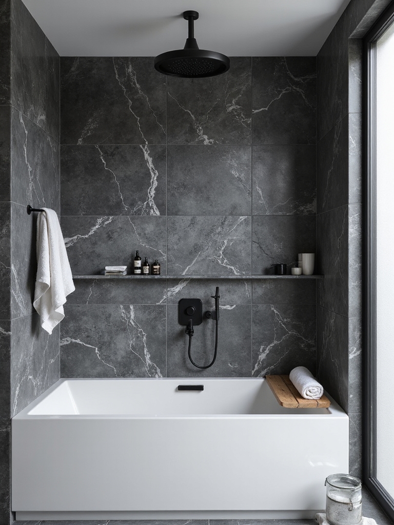 black and white spa sanctuary