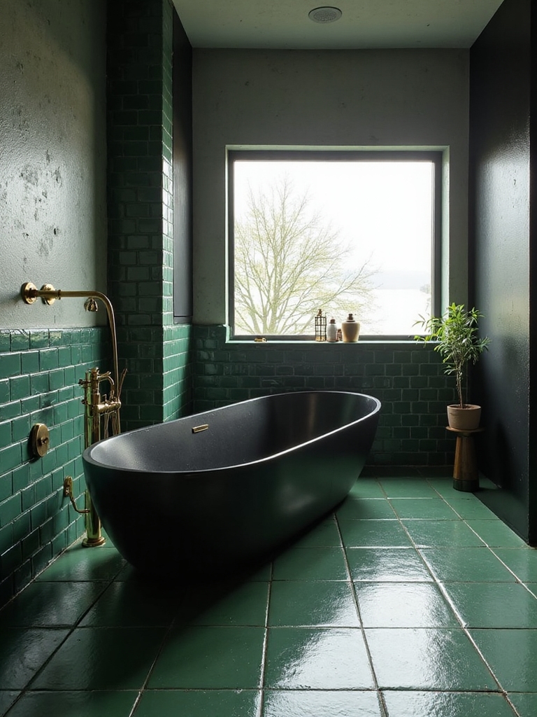 bold black and green design
