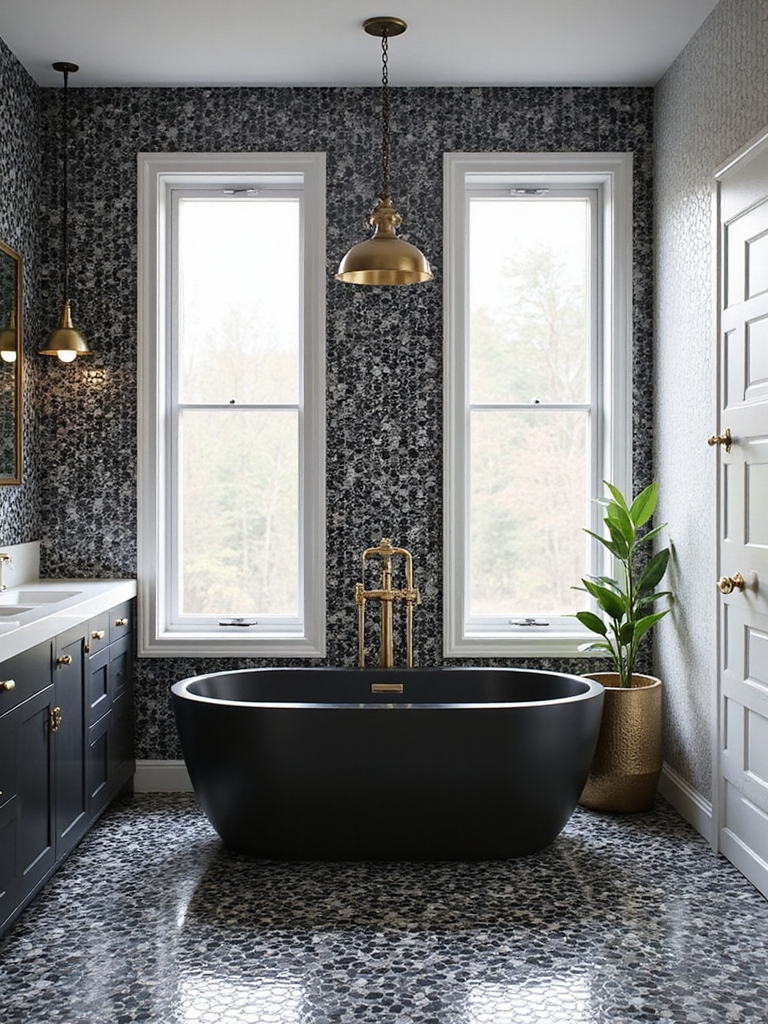 bold black and white tile patterns