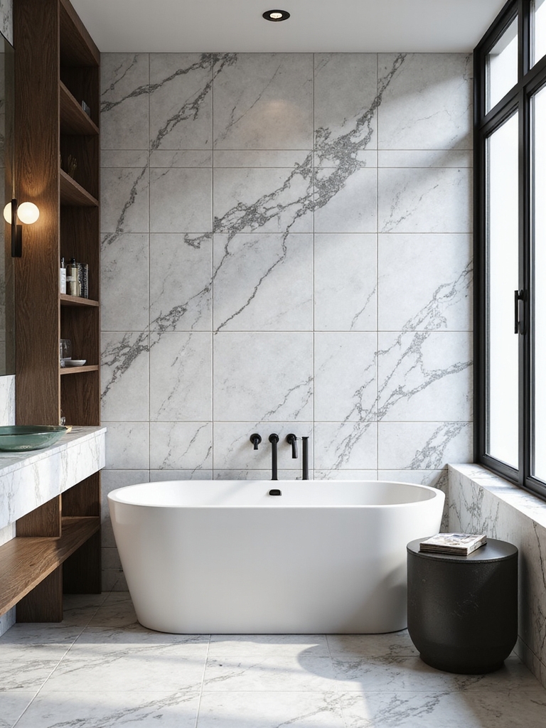 bold black and white tiles