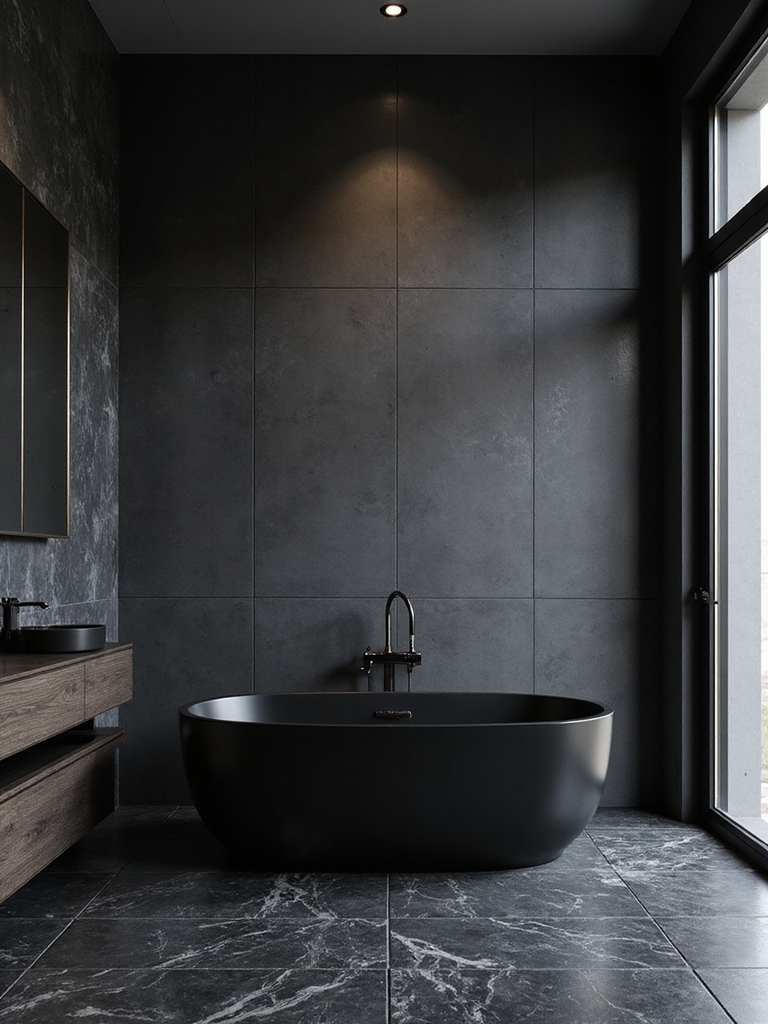bold black bathroom designs