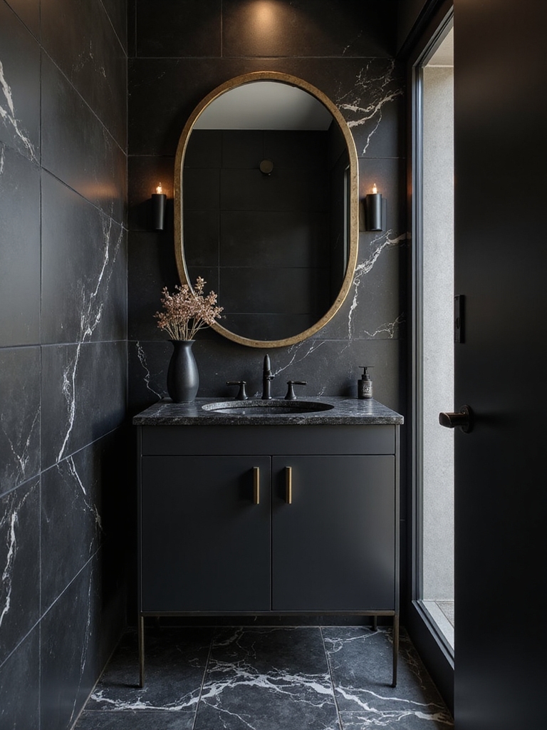 bold black bathroom designs