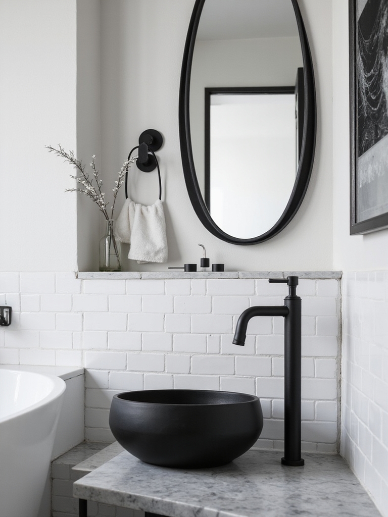 bold black fixtures elevate design