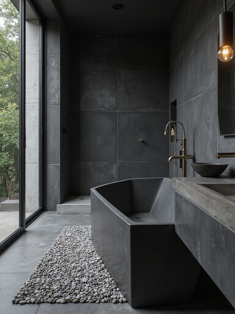 bold contrast bathroom aesthetics