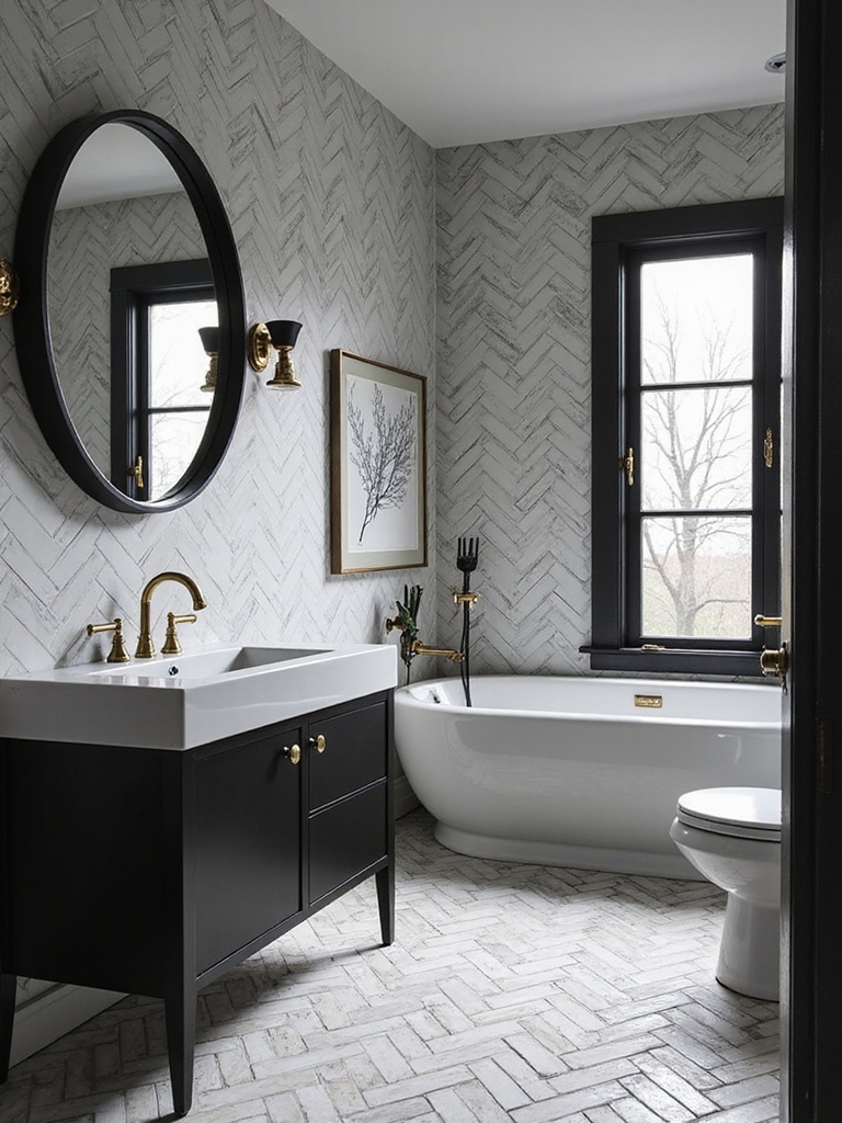 bold elegant herringbone design