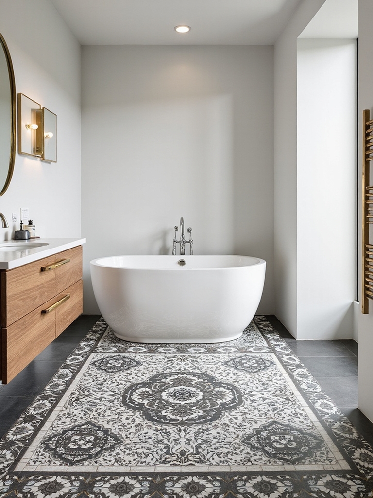 bold mosaics enhance bathrooms