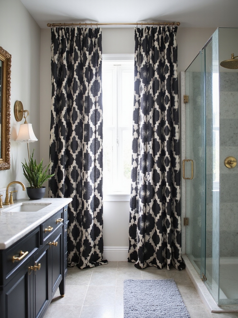 bold patterns enhance bathrooms