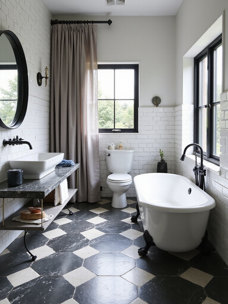 bold tiles define contrast