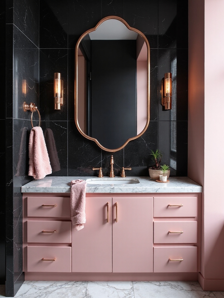 bold walls rose accents