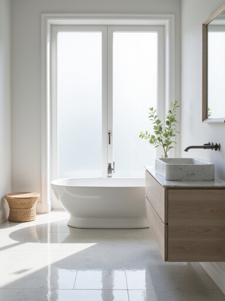 bright airy bathroom design