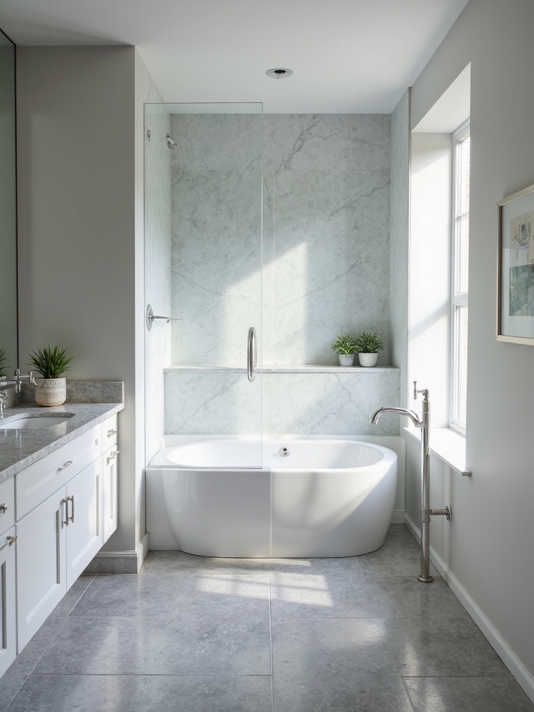 bright open bathroom design
